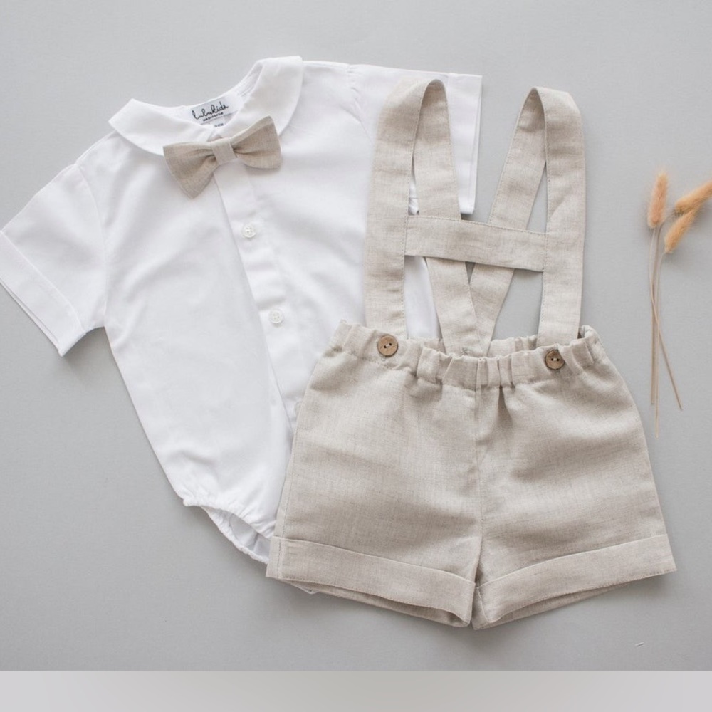 Baby boy baptism or ring barrier outfit